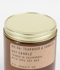 P.F. Candle Co. No. 04 Teakwood & Tobacco Soy Candle - 7.2oz thumbnail