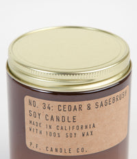 P.F. Candle Co. No. 34 Cedar & Sage Brush Soy Candle - 7.2oz thumbnail