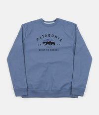 Patagonia Arched Fitz Roy Bear Uprisal Crewneck Sweatshirt - Pigeon Blue thumbnail