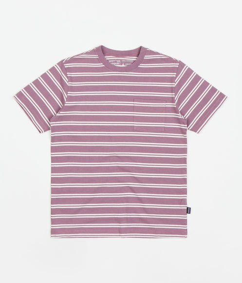 Patagonia Cotton in Conversion Pocket T-Shirt - Mirror Stripe: Evening Mauve