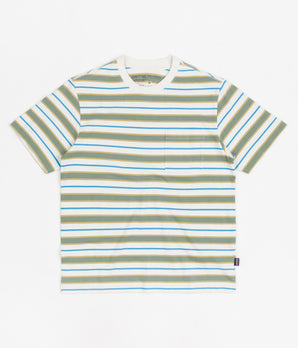 Patagonia Cotton In Conversion Pocket T-Shirt - Skater Stripe: Hemlock Green