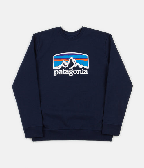 Patagonia Fitz Roy Horizons Uprisal Crewneck Sweatshirt - Classic Navy