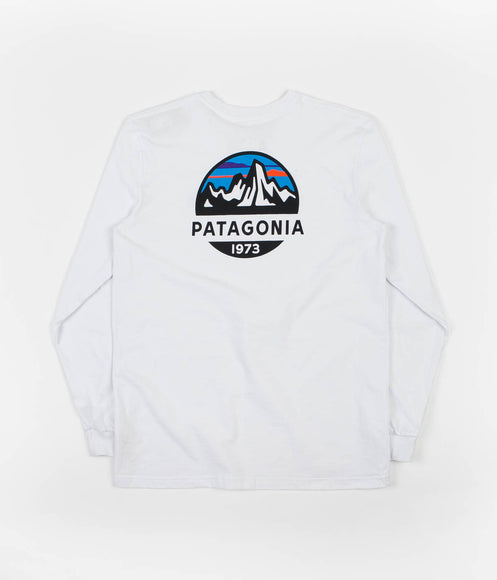 Patagonia Fitz Roy Scope Responsibili-Tee Long Sleeve T-Shirt - White