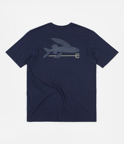 Patagonia Flying Fish Organic T-Shirt - Classic Navy