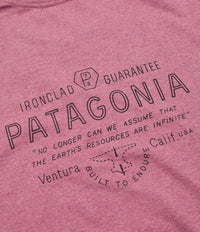 Patagonia Forge Mark Responsibili-Tee T-Shirt - Evening Mauve thumbnail