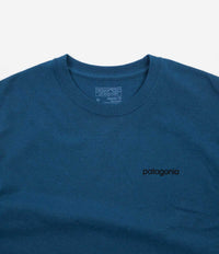 Patagonia Line Logo Badge T-Shirt - Glass Blue thumbnail