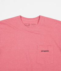 Patagonia Line Logo Ridge Pocket Reponsibili-Tee T-Shirt - Sticker Pink thumbnail