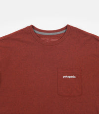 Patagonia Line Logo Ridge Pocket Responsibili-Tee T-Shirt - Barn Red thumbnail