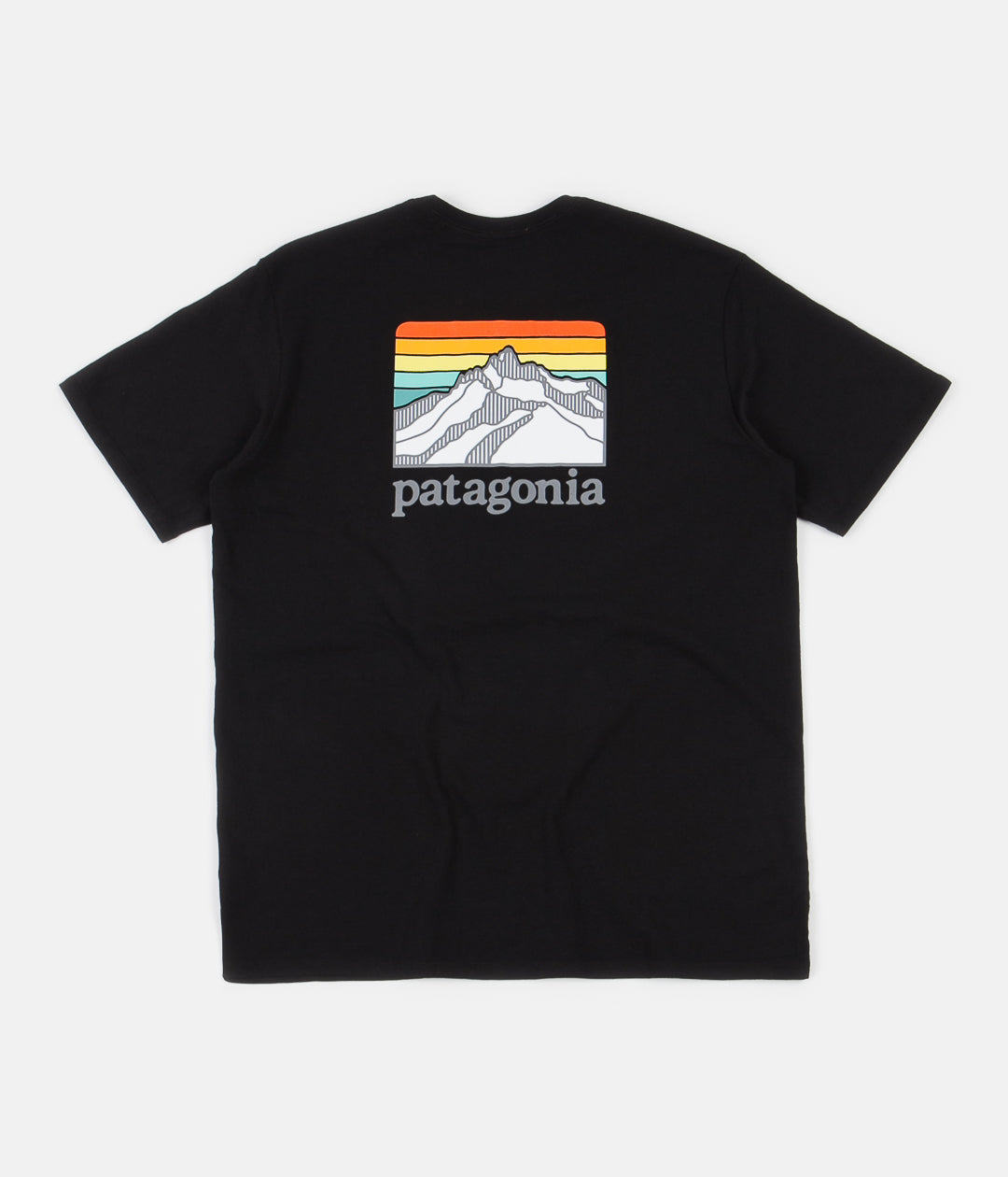 Patagonia Line Logo Ridge Pocket Responsibili Tee T Shirt Black
