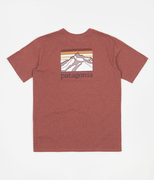 Patagonia Line Logo Ridge Pocket Responsibili-Tee T-Shirt - Rosehip