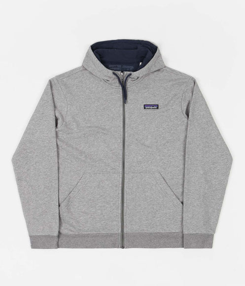 Patagonia P-6 Label French Terry Full-Zip Hoodie - Feather Grey
