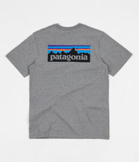 Patagonia P-6 Logo Responsibili-Tee Pocket T-Shirt - Gravel Heather thumbnail