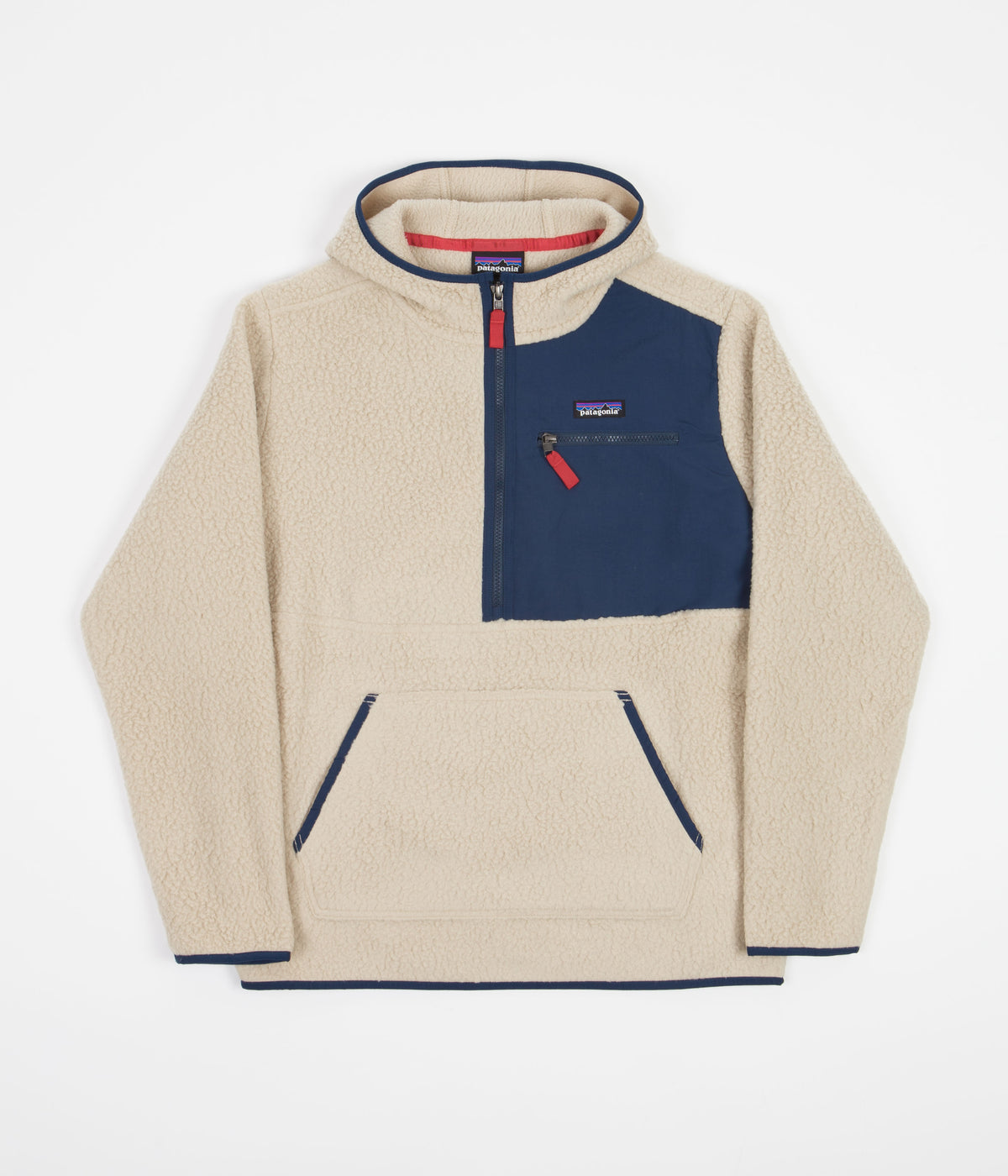White and tan patagonia pullover Clearance