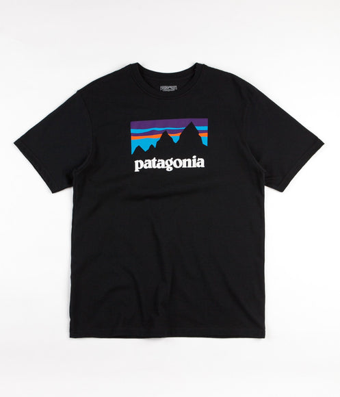 Patagonia Shop Sticker T-Shirt - Black