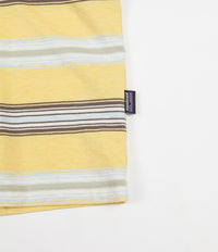 Patagonia Squeaky Clean Pocket T-Shirt - Tarkine Stripe: Surfboard Yellow / Weathered Stone thumbnail