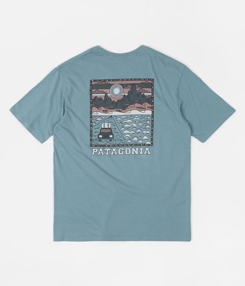 Patagonia Summit Road Organic T-Shirt - Upwell Blue