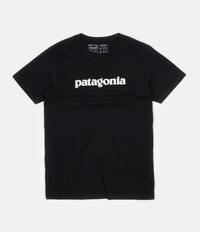 Patagonia Text Logo Organic T-Shirt - Black thumbnail