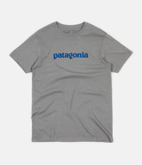 Patagonia Text Logo Organic T-Shirt - Feather Grey thumbnail