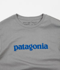 Patagonia Text Logo Organic T-Shirt - Feather Grey thumbnail