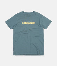 Patagonia Text Logo Organic T-Shirt - Shadow Blue thumbnail