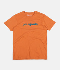 Patagonia Text Logo Organic T-Shirt - Sunset Orange thumbnail