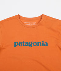 Patagonia Text Logo Organic T-Shirt - Sunset Orange thumbnail
