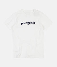 Patagonia Text Logo Organic T-Shirt - White thumbnail