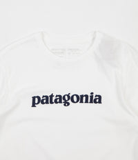 Patagonia Text Logo Organic T-Shirt - White thumbnail