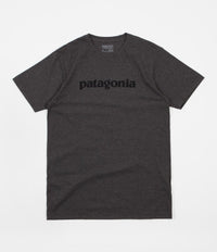 Patagonia Text Logo T-Shirt - Black / Black thumbnail