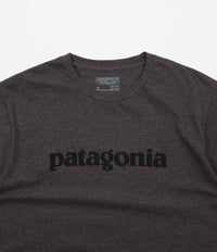 Patagonia Text Logo T-Shirt - Black / Black thumbnail