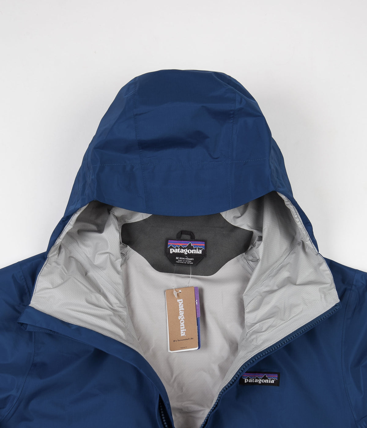 Patagonia Torrentshell Jacket Big Sur Blue Fire Red Always in Colour
