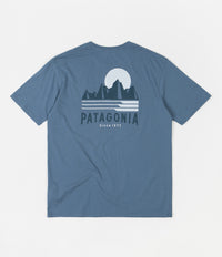 Patagonia Tube View Organic T-Shirt - Pigeon Blue thumbnail