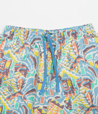 Patagonia Womens Funhoggers Shorts in Thriving Planet: Lago Blue thumbnail