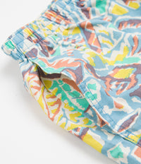 Patagonia Womens Funhoggers Shorts in Thriving Planet: Lago Blue thumbnail