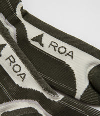 ROA Long Socks - Olive / Beige thumbnail