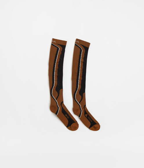 ROA Long Socks - Rust / Black