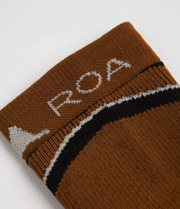 ROA Long Socks - Rust / Black thumbnail
