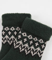 RoToTo Comfy Room Socks - Nordic Dark Green thumbnail