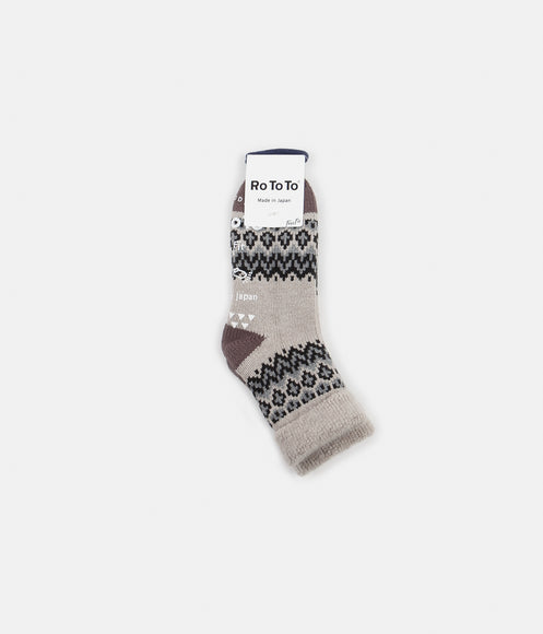 RoToTo Comfy Room Socks - Nordic Ivory