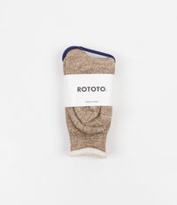 RoToTo Double Face Crew Socks - Camel thumbnail