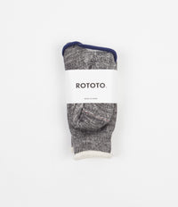 RoToTo Double Face Crew Socks - Charcoal thumbnail