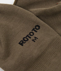 RoToTo High Gauge Invisible Socks - Olive thumbnail