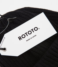 RoToTo Recycled 2x2 Beanie - Black thumbnail