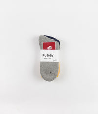 RoToTo Teasel Socks - Gold / Light Grey thumbnail