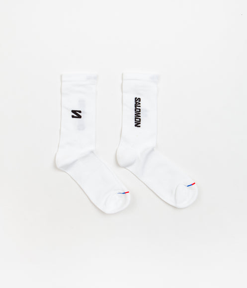 Salomon 365 Crew Socks - White / Black