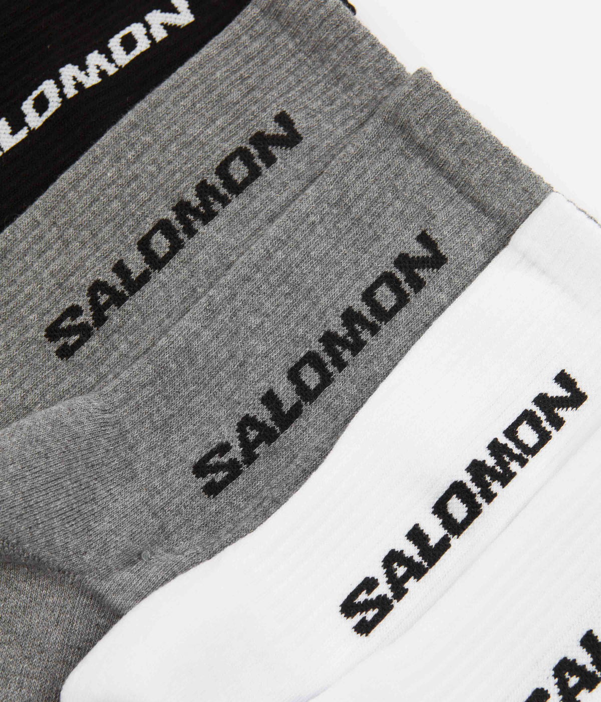 Rentmeester Gedrag af hebben Salomon Everyday Crew Socks (3 Pack) - Black / White / Med Grey Melang |  Always in Colour