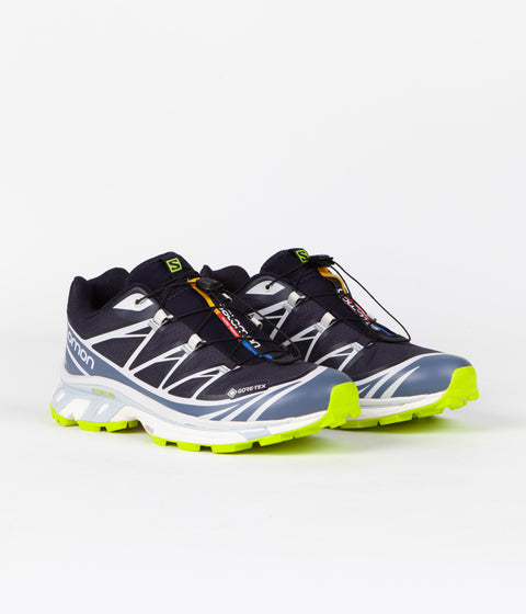 Salomon XT-6 GTX Shoes - Night Sky / China Blue / Acid Lime | Always in ...