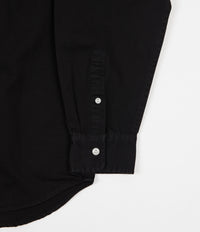Saturdays NYC Angus Broken Twill Long Sleeve Shirt - Black thumbnail