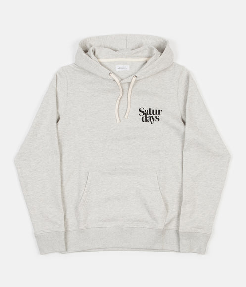 Saturdays NYC Ditch Millers Black Chest Hoodie - Natural Heather