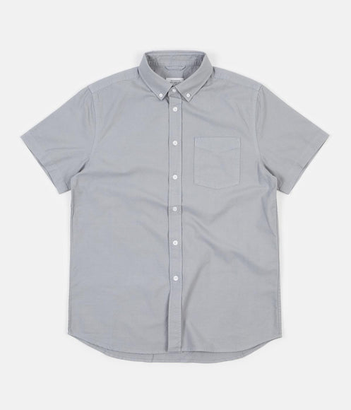 Saturdays NYC Esquina Short Sleeve Oxford Shirt - Stone Blue